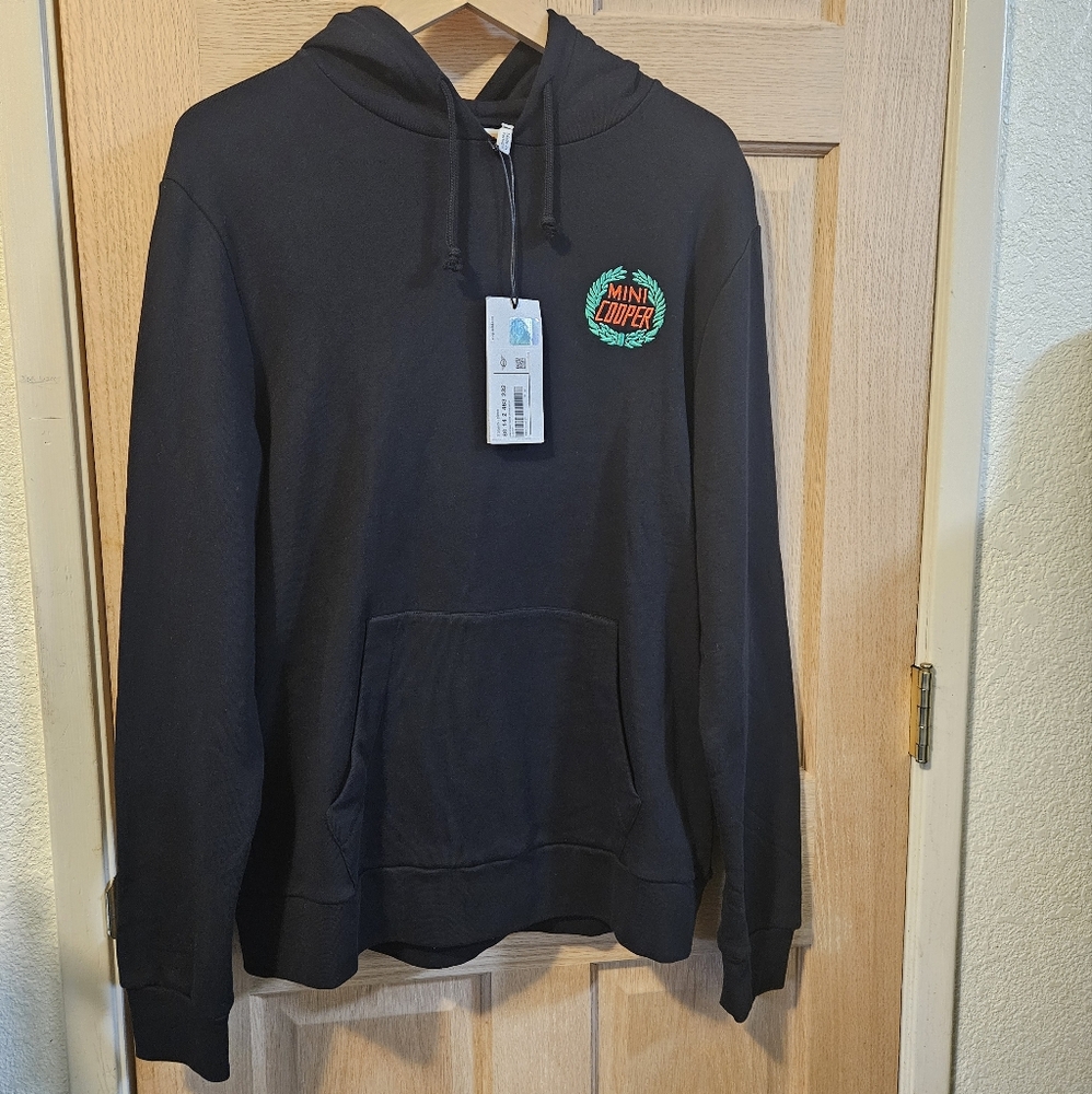 NWT Men's Large Black Mini Cooper Hoodie with Logo